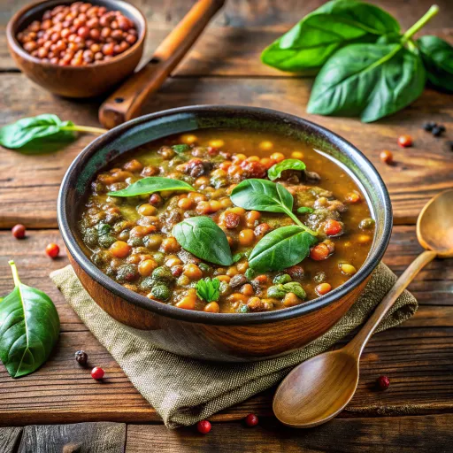 Spicy Lentil and Spinach Stew